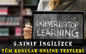 5.Sınıf İngilizce Tüm Konular Testi