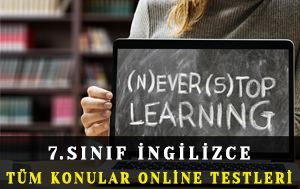 7.Sınıf İngilizce Tüm Konular Testi